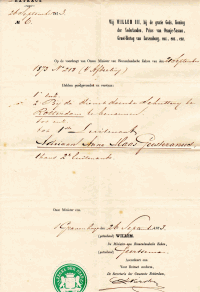 Aanstelling als 1e sergeant Anne Maas Geesteranus (1873-09-26)
